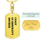 Coast Guardsman's Mother - Luxury Dog Tag Keychain