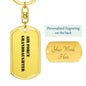 Air Force Granddaughter - Luxury Dog Tag Keychain