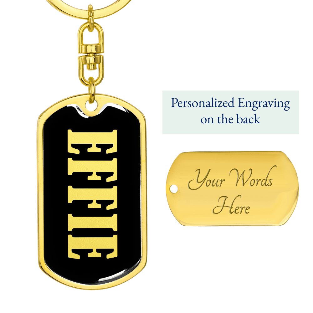 Effie v02 - Luxury Dog Tag Keychain