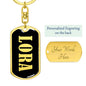 Lora v02 - Luxury Dog Tag Keychain