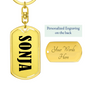 Sonja v01 - Luxury Dog Tag Keychain