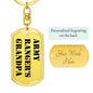 Army Ranger's Grandpa - Luxury Dog Tag Keychain
