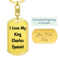 Love My King Charles Spaniel v4 - Luxury Dog Tag Keychain
