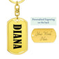 Diana v01 - Luxury Dog Tag Keychain