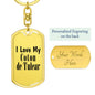 Love My Coton de Tulear - Luxury Dog Tag Keychain