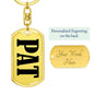 Pat v01 - Luxury Dog Tag Keychain