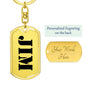 Jim - Luxury Dog Tag Keychain
