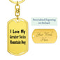 Love My Greater Swiss Mountain Dog - Luxury Dog Tag Keychain
