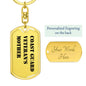 Coast Guard Veteran's Mother - Luxury Dog Tag Keychain