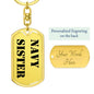 Navy Sister - Luxury Dog Tag Keychain