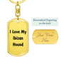 Love My Ibizan Hound v4 - Luxury Dog Tag Keychain