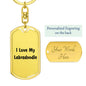 Love My Labradoodle v4 - Luxury Dog Tag Keychain