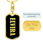 Elvira v02 - Luxury Dog Tag Keychain