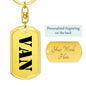 Van - Luxury Dog Tag Keychain