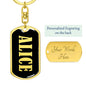 Alice v02 - Luxury Dog Tag Keychain