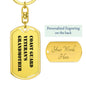 Coast Guard Veteran's Grandmother - Luxury Dog Tag Keychain