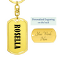 Rosella v01 - Luxury Dog Tag Keychain