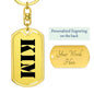 Kim - Luxury Dog Tag Keychain
