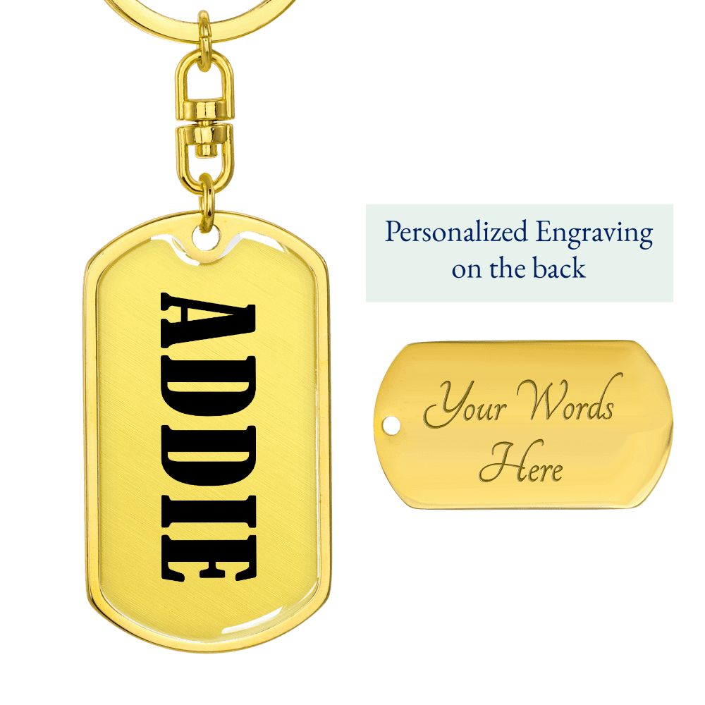 Addie v01 - Luxury Dog Tag Keychain