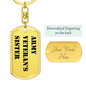 Army Veteran's Sister - Luxury Dog Tag Keychain