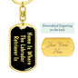 Labrador Retriever's Home v2 - Luxury Dog Tag Keychain