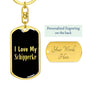 Love My Schipperke v2 - Luxury Dog Tag Keychain