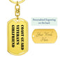 Coast Guard Veteran's Girlfriend - Luxury Dog Tag Keychain