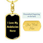 Love My Andalusian Horse  v2 - Luxury Dog Tag Keychain