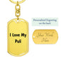 Love My Puli v4 - Luxury Dog Tag Keychain