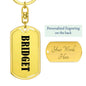 Bridget v01 - Luxury Dog Tag Keychain