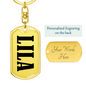 Lila v01 - Luxury Dog Tag Keychain