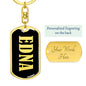 Edna v02 - Luxury Dog Tag Keychain