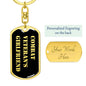 Combat Veteran's Girlfriend v2 - Luxury Dog Tag Keychain