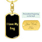 Love My Frog v2 - Luxury Dog Tag Keychain