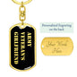 Army Veteran's Girlfriend v2 - Luxury Dog Tag Keychain