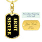 Army Sister v2 - Luxury Dog Tag Keychain