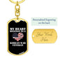 My Heart Belongs To A Korean War Veteran - Luxury Dog Tag Keychain