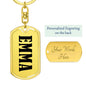 Emma v01 - Luxury Dog Tag Keychain