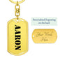 Aaron - Luxury Dog Tag Keychain