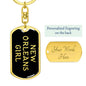 New Orleans Girl v5 - Luxury Dog Tag Keychain