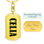 Celia v01 - Luxury Dog Tag Keychain