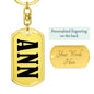 Ann v01 - Luxury Dog Tag Keychain