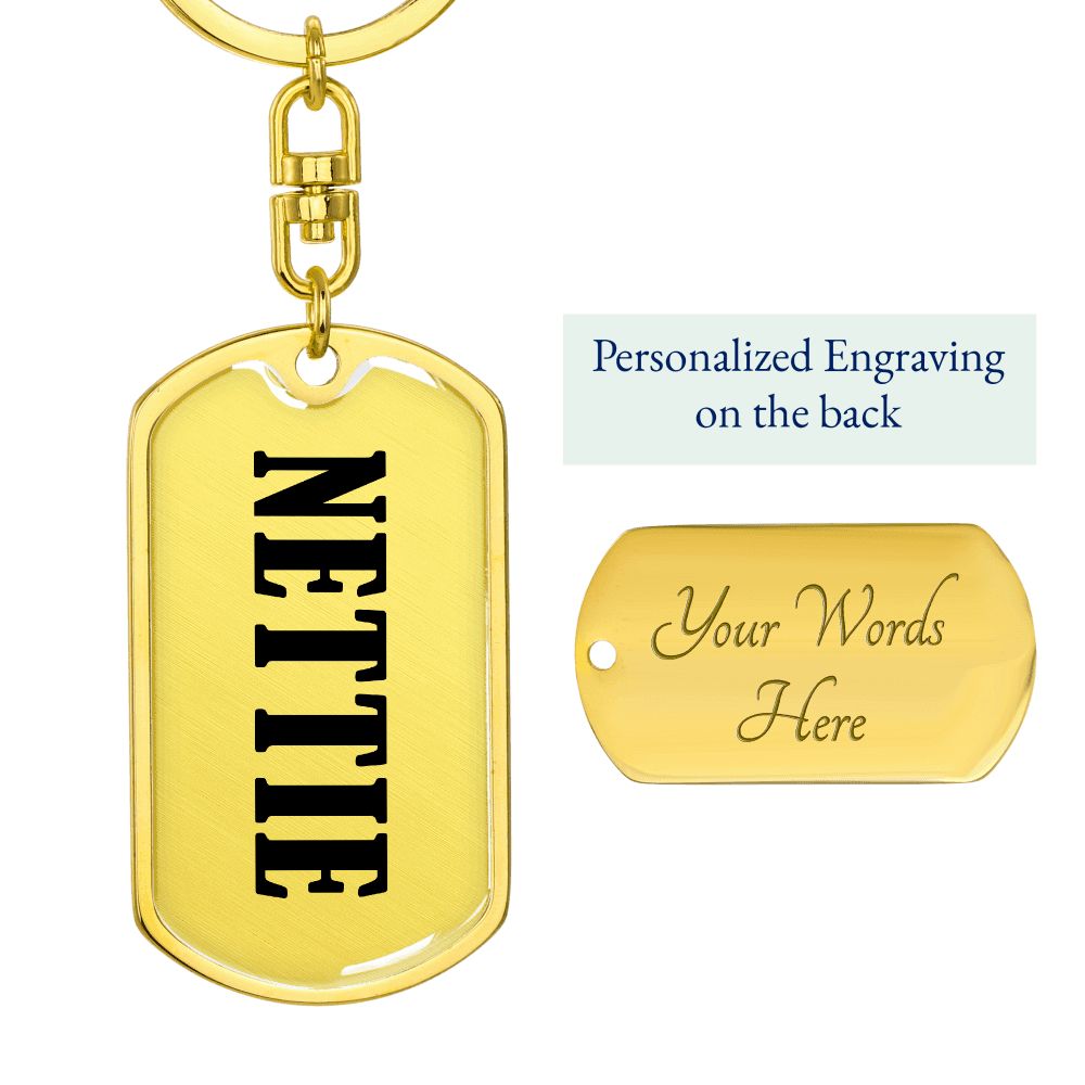 Nettie v01 - Luxury Dog Tag Keychain
