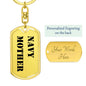 Navy Mother - Luxury Dog Tag Keychain