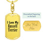 Love My Russell Terrier - Luxury Dog Tag Keychain
