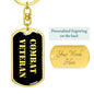 Combat Veteran v2 - Luxury Dog Tag Keychain
