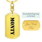 Monty - Luxury Dog Tag Keychain