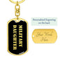 Military Daughter v2 - Luxury Dog Tag Keychain