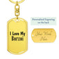 Love My Borzoi - Luxury Dog Tag Keychain