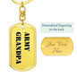 Army Grandpa - Luxury Dog Tag Keychain